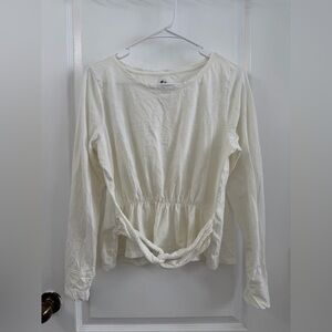 Anthropologie, Pilcro Long-Sleeve Twist Tee (Size L)